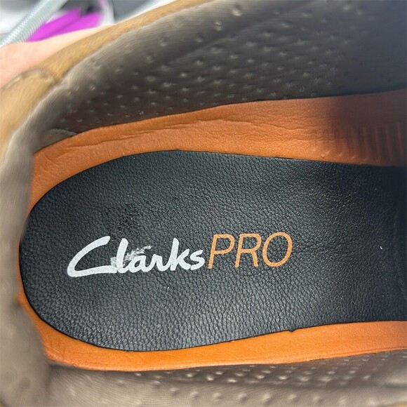 Clarks Pro Step Men\'s Loafers Brown Slip-On Comfort Casual Workwear Shoes Size 8 main image 4